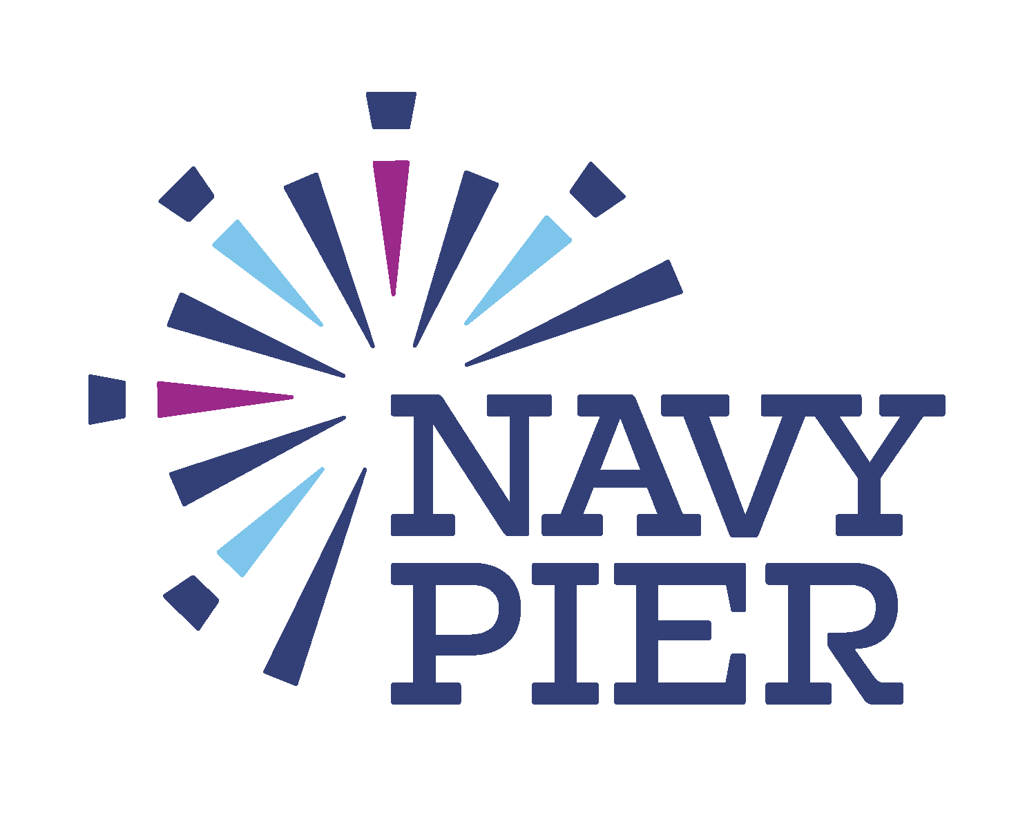 navy pier logo stacked full color